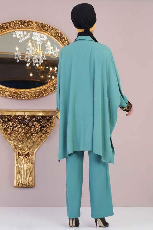 Tunik Pantolon Kombin Mint - 02 1083 Yeşil - 1083 YEŞİL