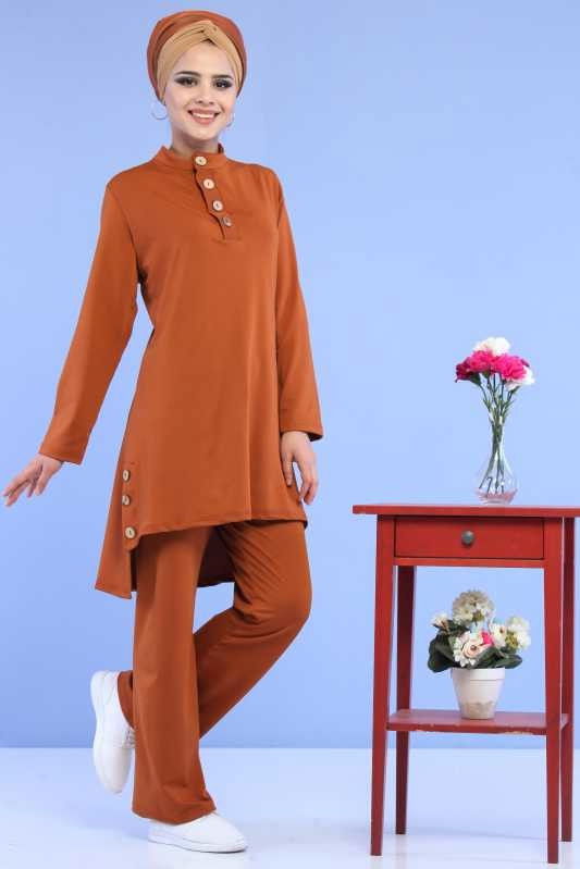 Tunik Pantolon Kombin Taba - 02 6888 Taba - 6888