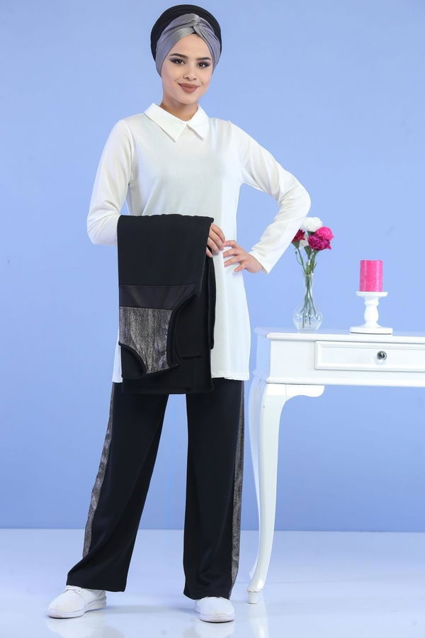 Tunik Jile Pantolon Kombin Siyah - 02 6909 Siyah - 6909 SİYAH