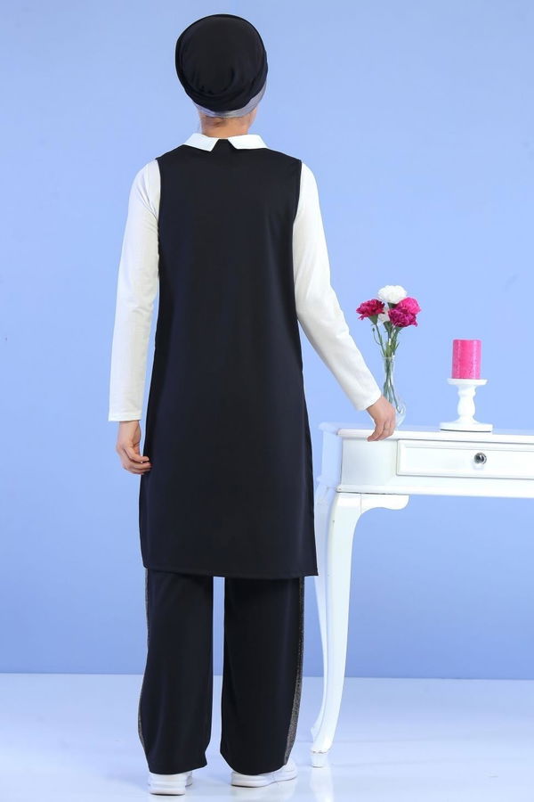 Tunik Jile Pantolon Kombin Siyah - 02 6909 Siyah - 6909 SİYAH