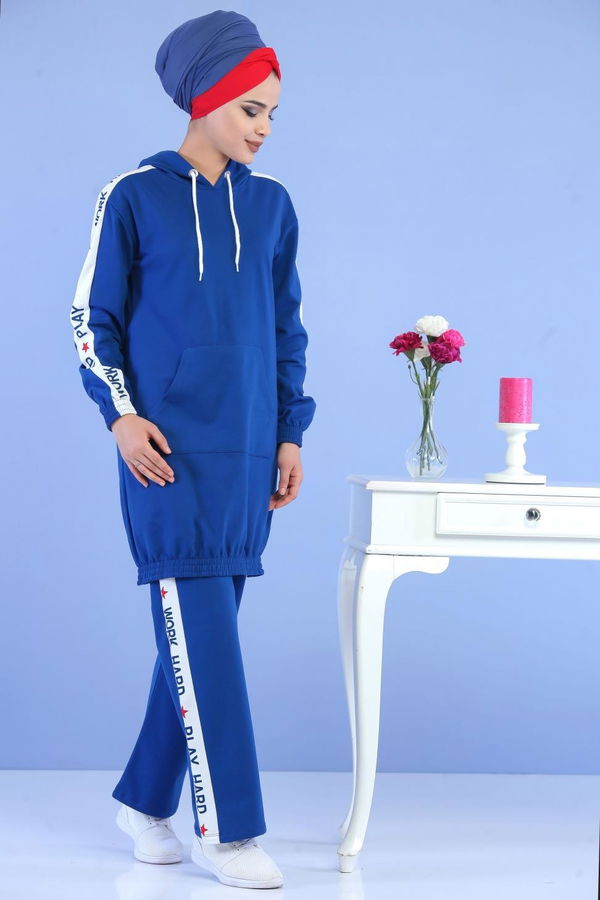 Eşofman Takımı Siyah Mavi - 6911