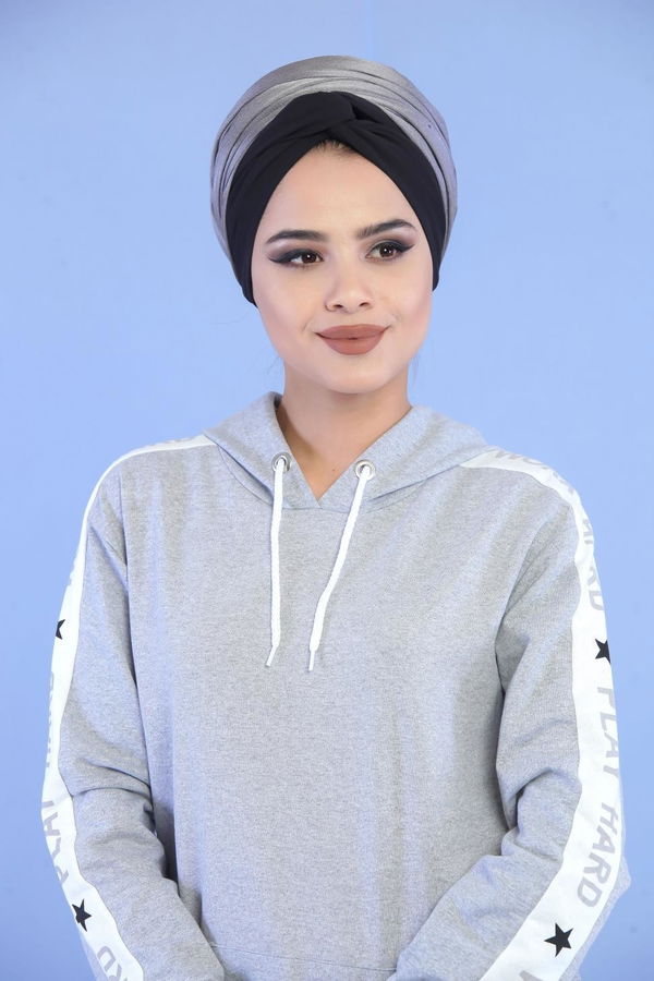 Eşofman Takımı Siyah Gri - 6911 GRİ