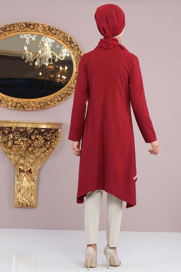 Tunik Pantolon Siyah Bordo - 1137 BORDO