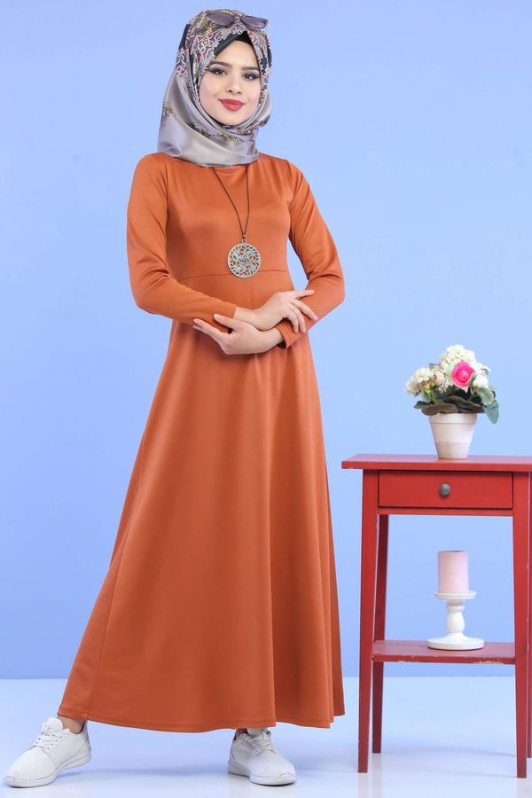 Elbise Siyah Taba - 6824