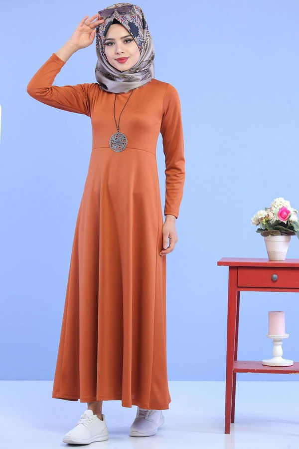 Elbise Siyah Taba - 6824