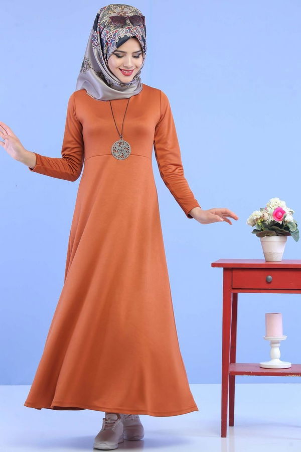 Elbise Siyah Taba - 6824