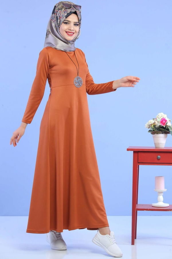 Elbise Siyah Taba - 6824