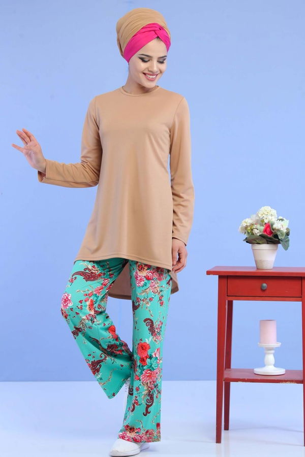 Tunik Pantolon Mint Vizon - 02 6933 Yeşil - 6933