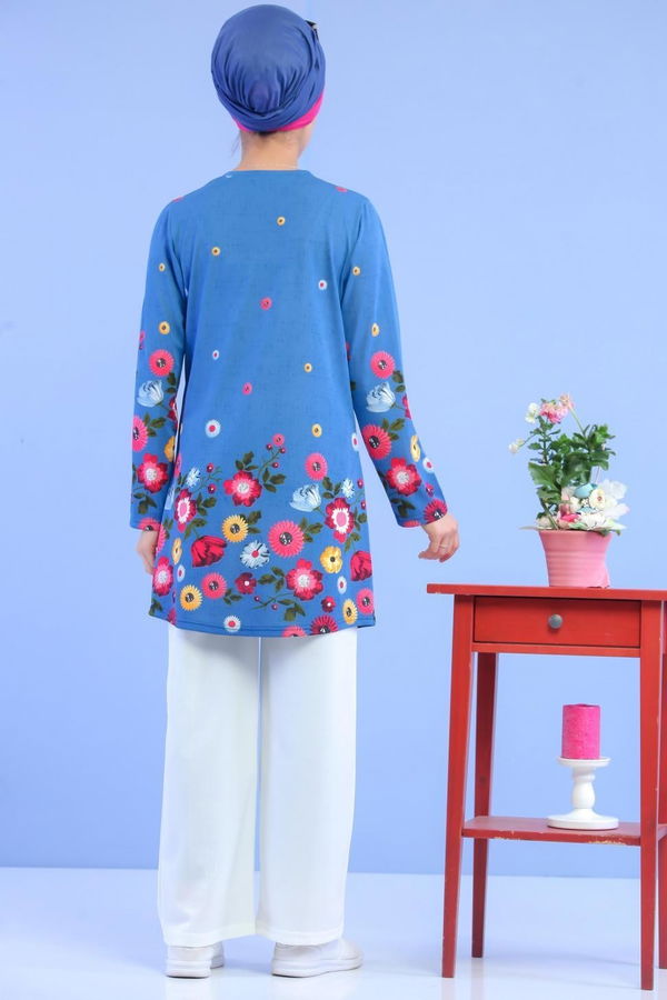 Tunik Pantolon Kombin Mavi - 02 6968 Mavi - 6968 MAVİ