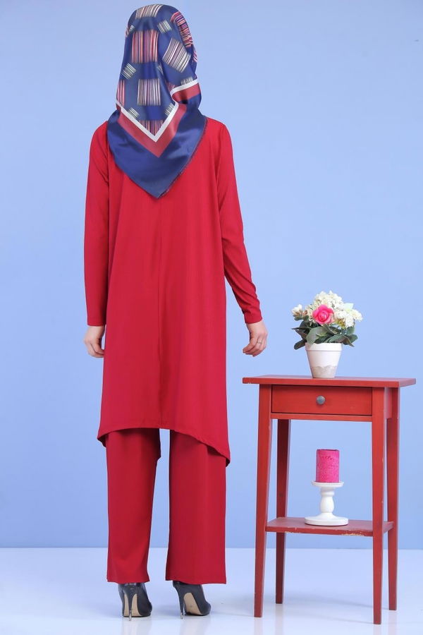 Tunik Pantolon Siyah Bordo - 6972 BORDO