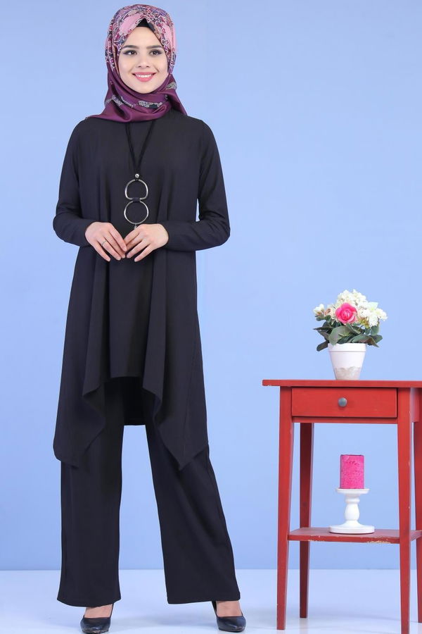 Tunik Pantolon Siyah Siyah - 6972