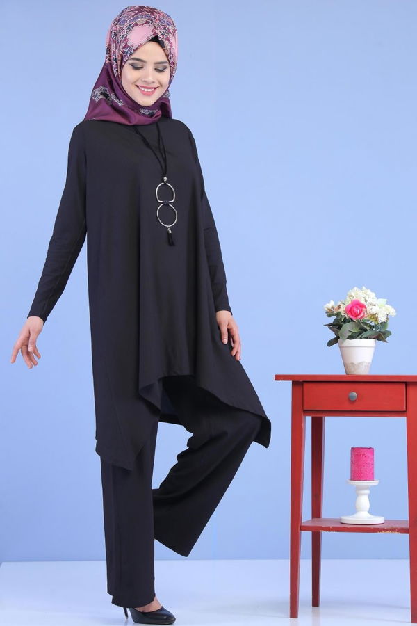 Tunik Pantolon Siyah Siyah - 6972