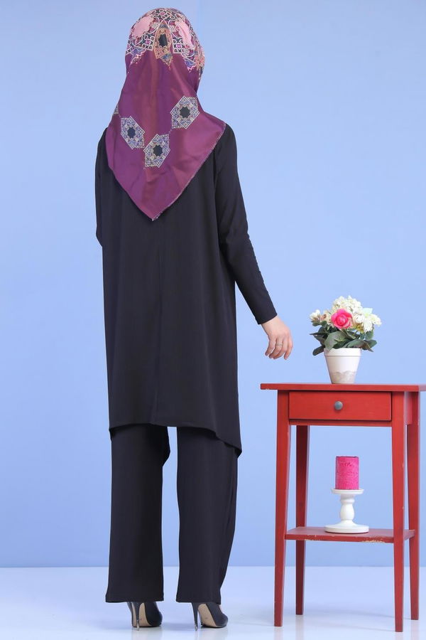 Tunik Pantolon Siyah Siyah - 6972