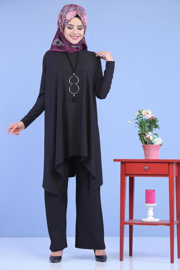 Tunik Pantolon Siyah Siyah - 6972