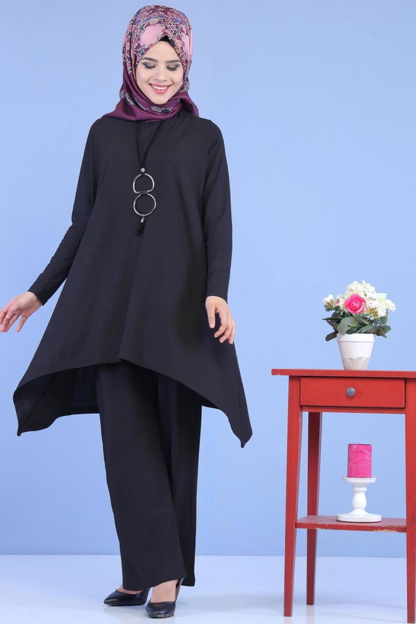 Tunik Pantolon Siyah Siyah - 6972