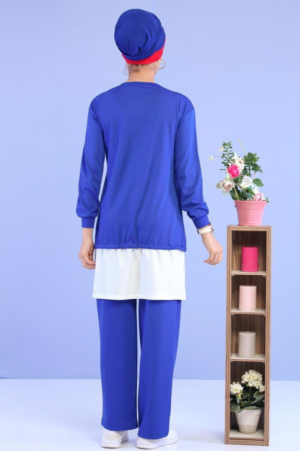 Tunik Pantolon Saks - 02 7015 Mavi - 7015