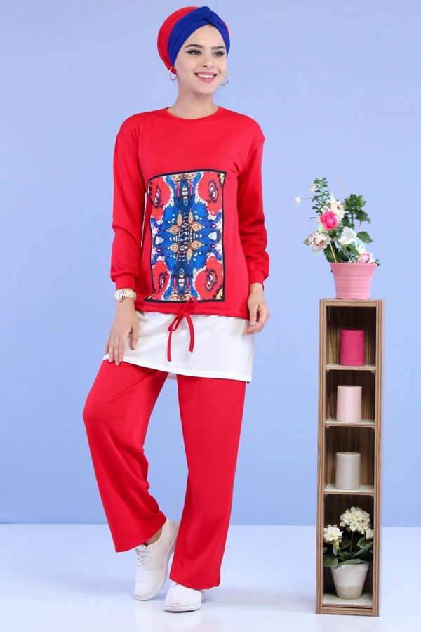 Tunik Pantolon Bordo - 02 7015 Bordo - 7015