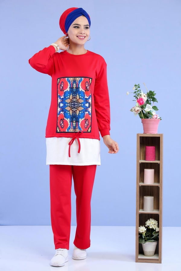 Tunik Pantolon Bordo - 02 7015 Bordo - 7015