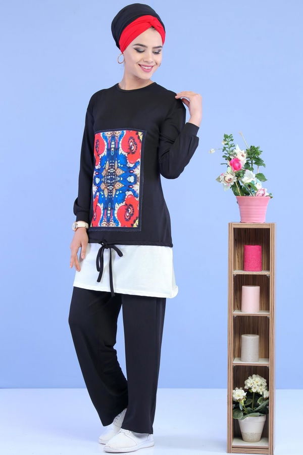 Tunik Pantolon Siyah - 02 7015 Siyah - 7015