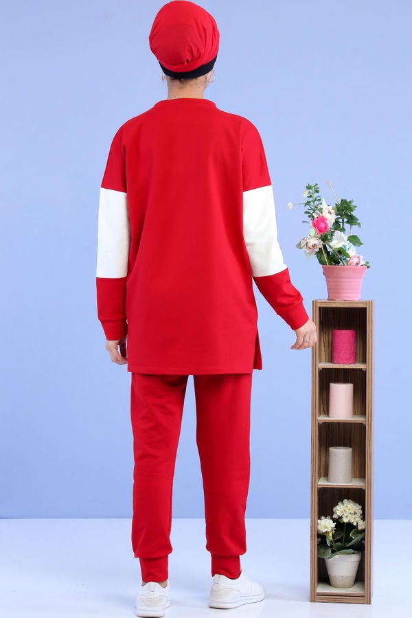 Tunik Pantolon Siyah Kırmızı - 6890