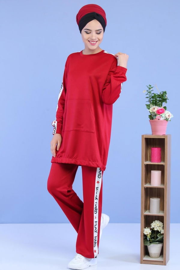 Tunik Pantolon Bordo - 02 7049 Bordo - 7049