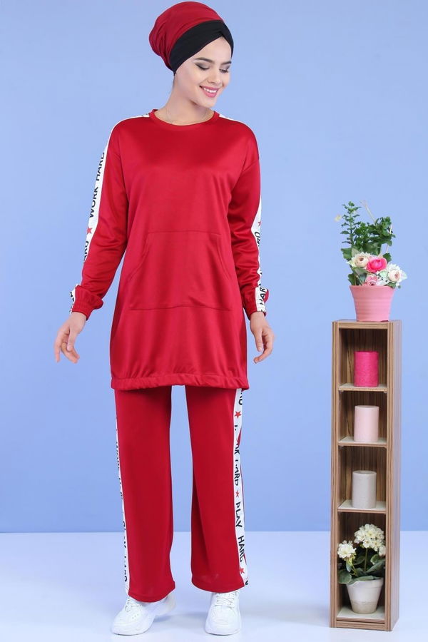 Tunik Pantolon Bordo - 02 7049 Bordo - 7049