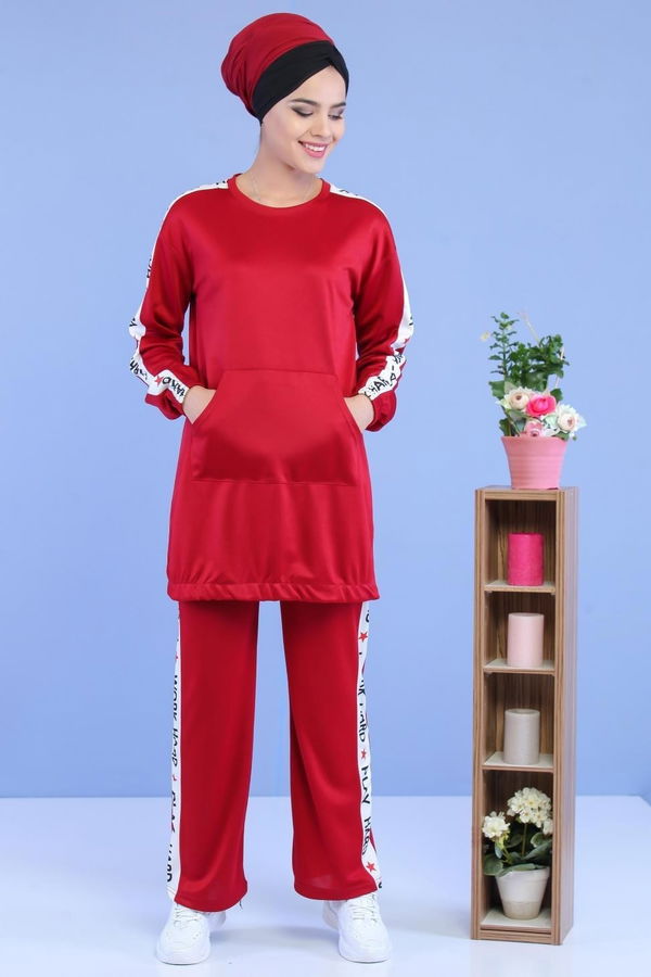 Tunik Pantolon Bordo - 02 7049 Bordo - 7049