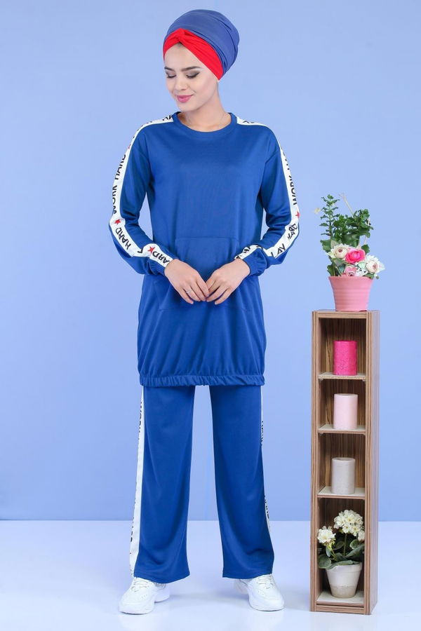 Tunik Pantolon Saks - 02 7049 Mavi - 7049