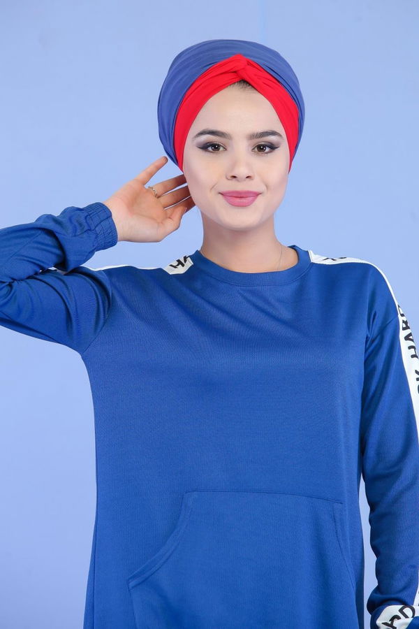 Tunik Pantolon Saks - 02 7049 Mavi - 7049