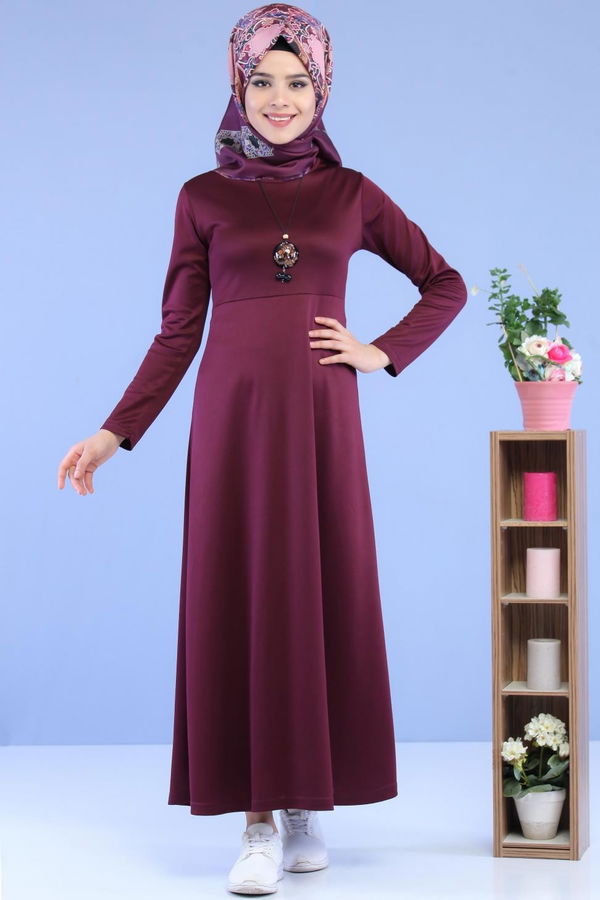 Elbise Siyah Mürdüm - 6824