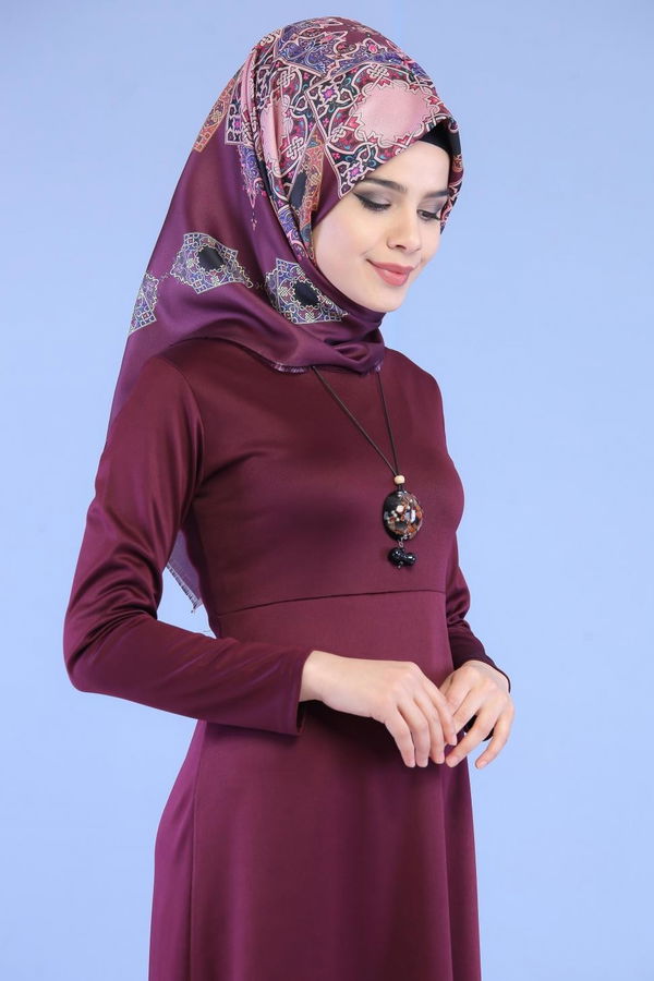 Elbise Siyah Mürdüm - 6824