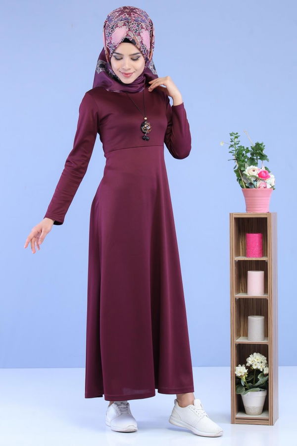 Elbise Siyah Mürdüm - 6824