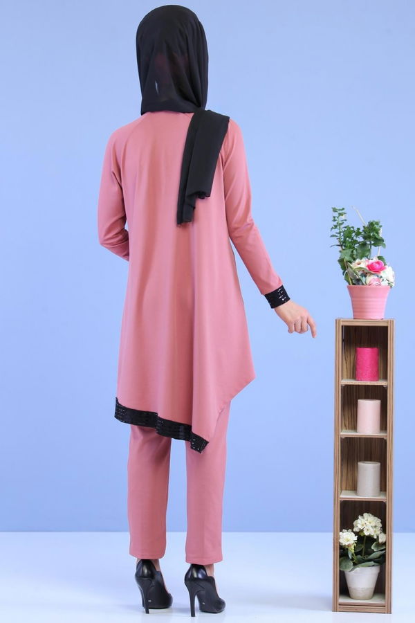 Tunik Pantolon Kombin Gülkurusu - 02 7081 Pembe - 7081 PEMBE