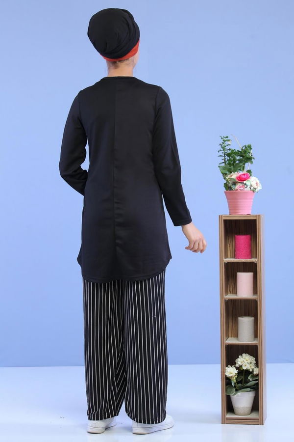 Tunik Pantolon Kombin Siyah - 02 7095 Siyah - 7095