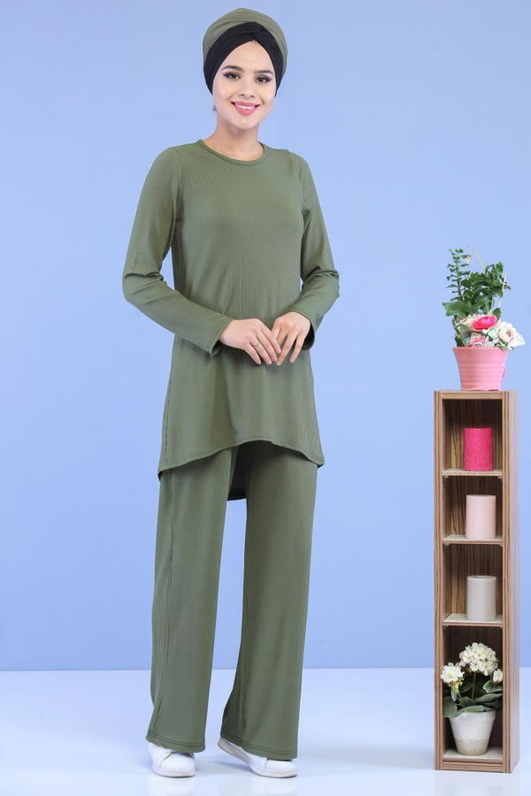 Tunik Pantolon Kombin Yeşil - 02 7101 Yeşil - 7101 YEŞİL