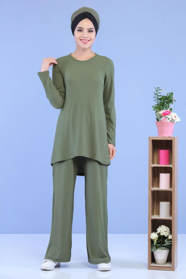 Tunik Pantolon Kombin Yeşil - 02 7101 Yeşil - 7101 YEŞİL