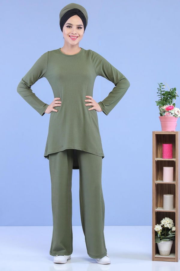 Tunik Pantolon Kombin Yeşil - 02 7101 Yeşil - 7101 YEŞİL