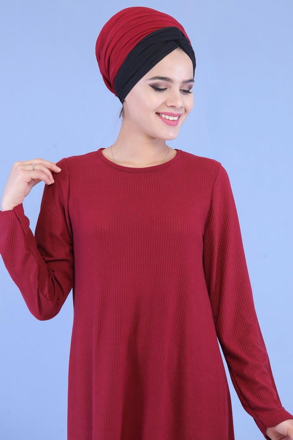Tunik Pantolon Kombin Bordo - 02 7101 Bordo - 7101