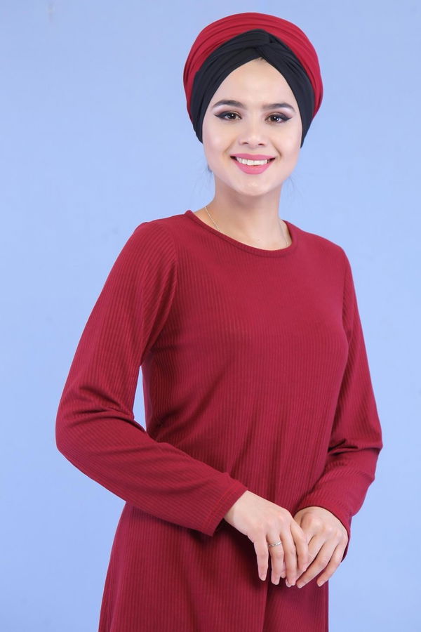 Tunik Pantolon Kombin Bordo - 02 7101 Bordo - 7101