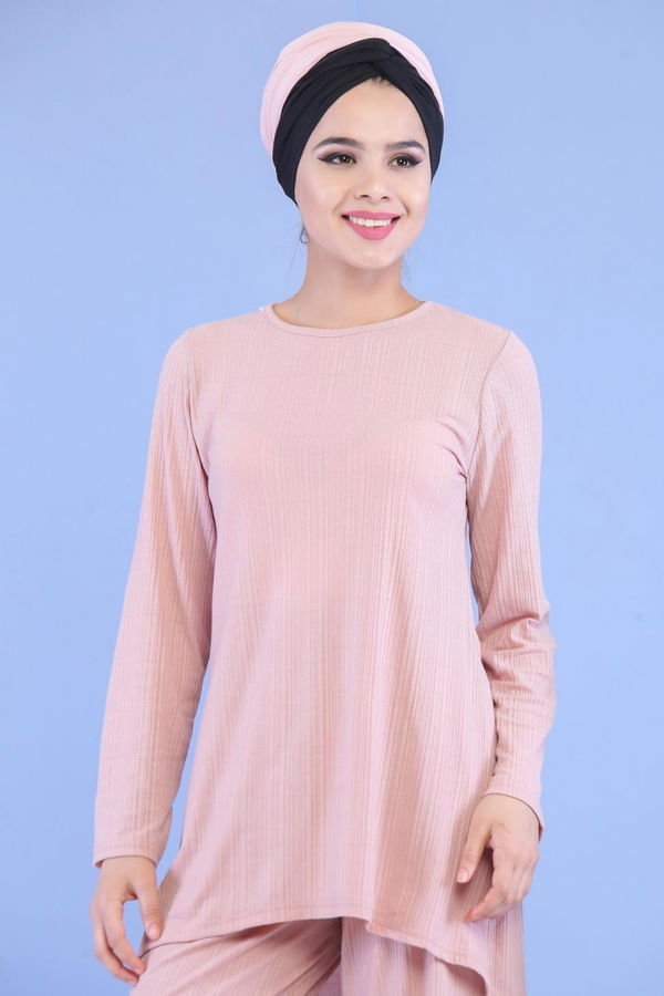 Tunik Pantolon Kombin Pudra - 02 7101 Pembe - 7101