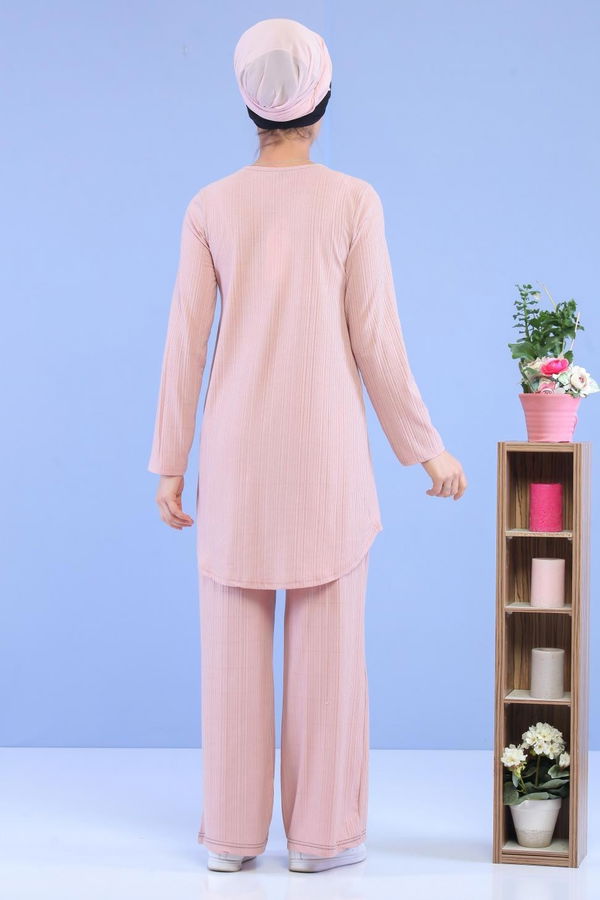 Tunik Pantolon Kombin Pudra - 02 7101 Pembe - 7101