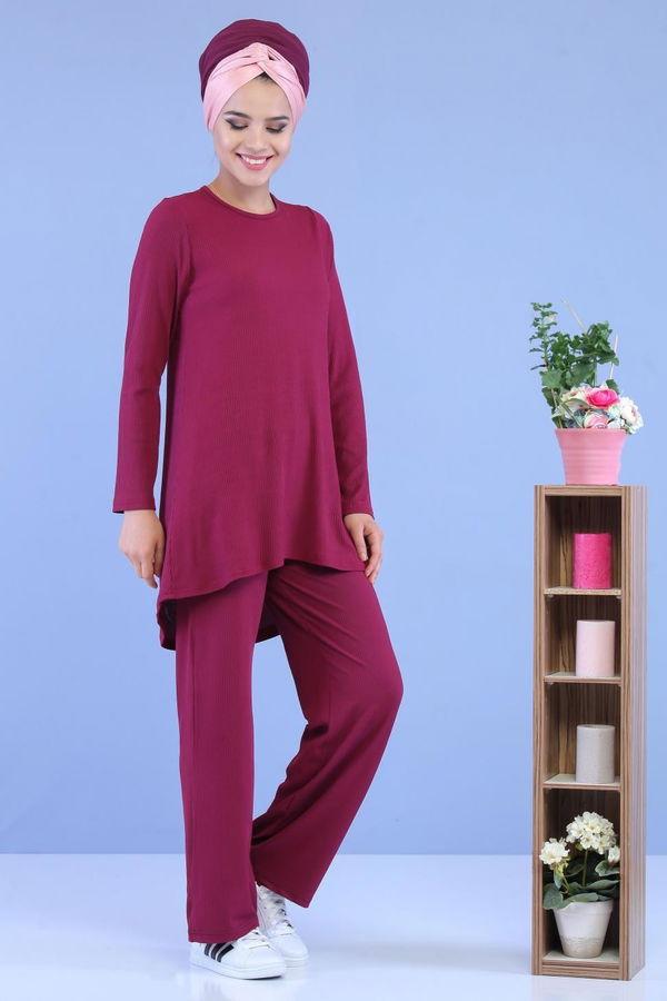 Tunik Pantolon Kombin Mürdüm - 02 7101 Mürdüm - 7101