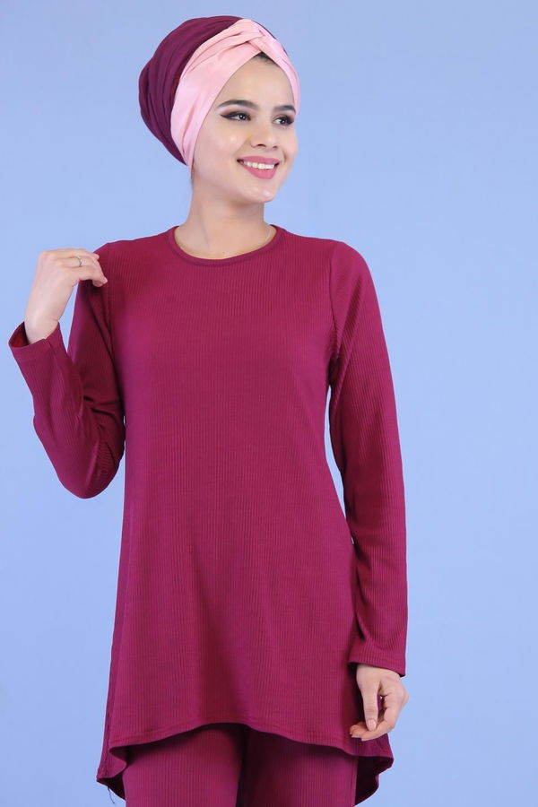 Tunik Pantolon Kombin Mürdüm - 02 7101 Mürdüm - 7101