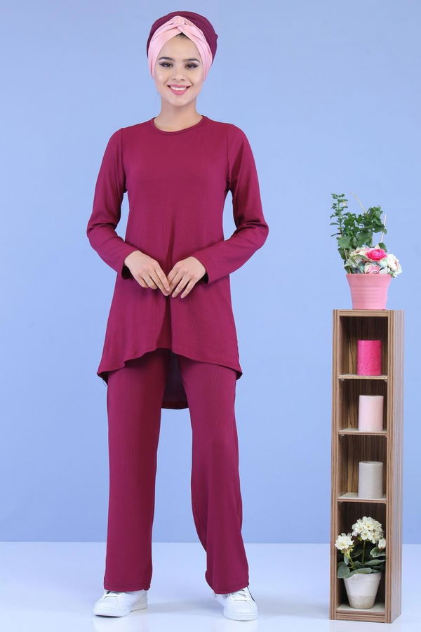 Tunik Pantolon Kombin Mürdüm - 02 7101 Mürdüm - 7101