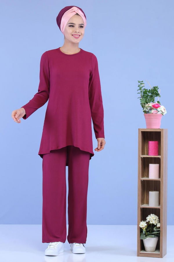 Tunik Pantolon Kombin Mürdüm - 02 7101 Mürdüm - 7101
