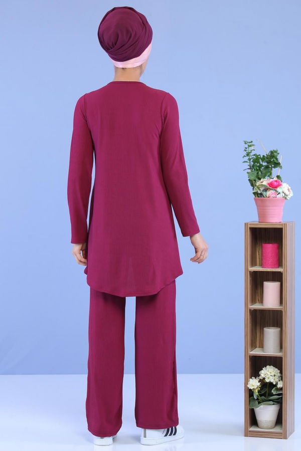 Tunik Pantolon Kombin Mürdüm - 02 7101 Mürdüm - 7101
