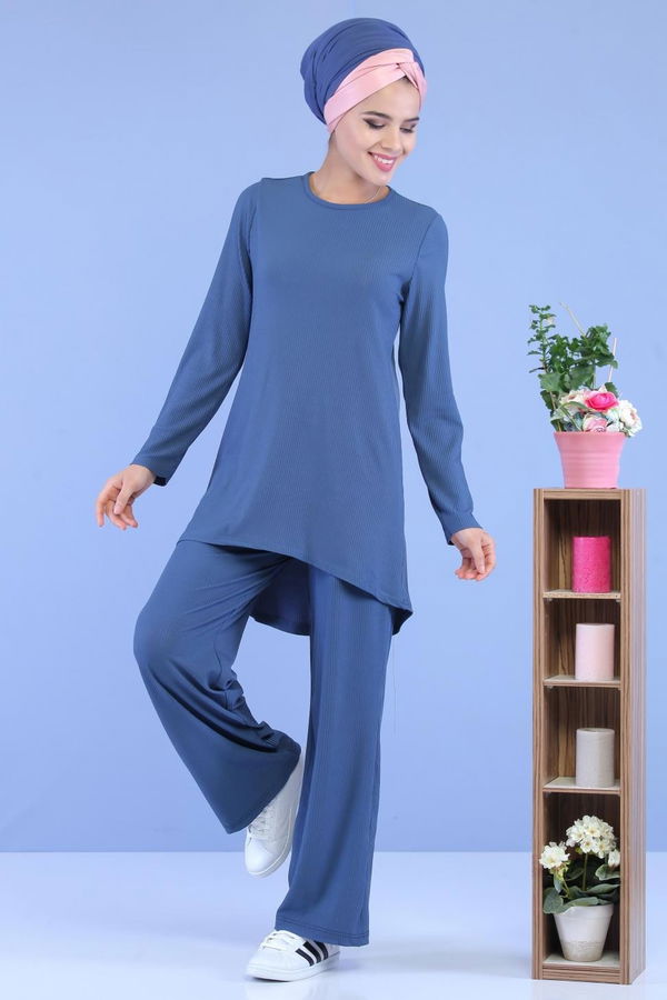 Tunik Pantolon Kombin Mavi - 02 7101 Mavi - 7101 MAVİ