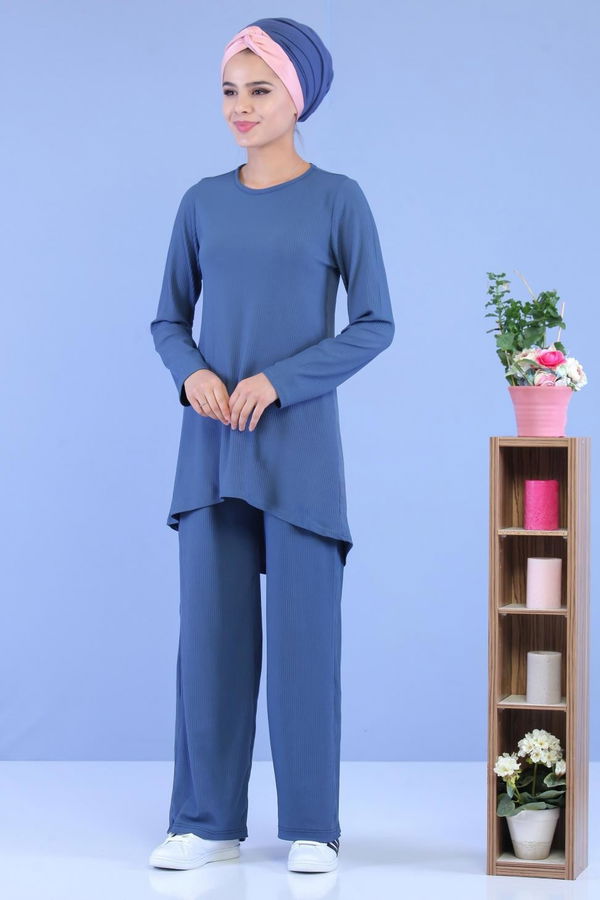 Tunik Pantolon Kombin Mavi - 02 7101 Mavi - 7101 MAVİ