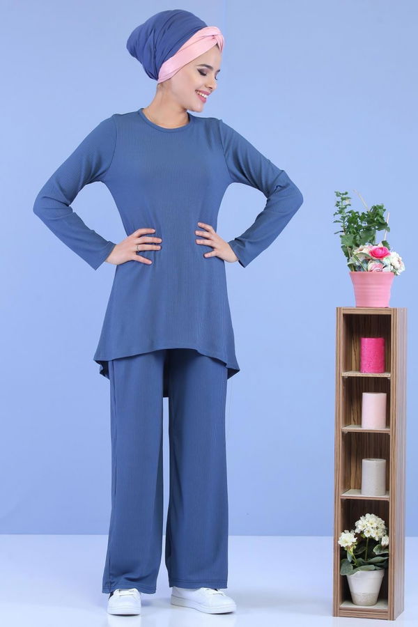 Tunik Pantolon Kombin Mavi - 02 7101 Mavi - 7101 MAVİ