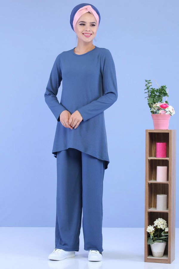 Tunik Pantolon Kombin Mavi - 02 7101 Mavi - 7101 MAVİ